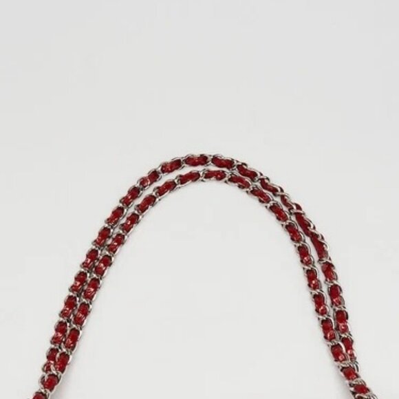 Chanel Dark Red Quilted Patent Leather Classic Maxi Double Flap Bag - Picture 6 of 10